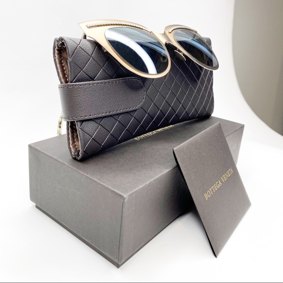 Bottega Veneta 50mm Core Cat Eye Sunglasses in Cream/Silver main image 11